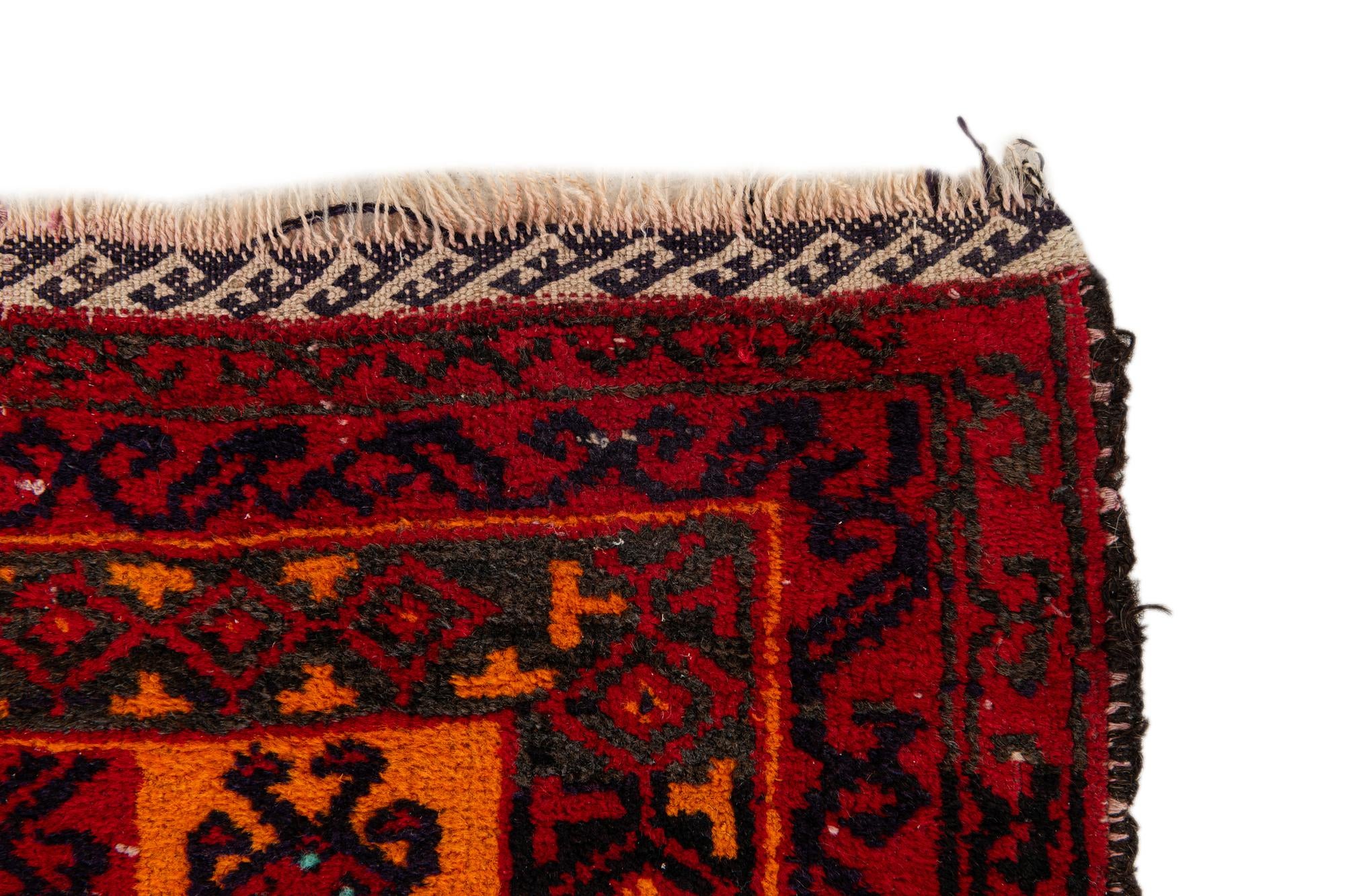 3' x 5' 1 Hand Knotted Afghan Ersari Wool Rug