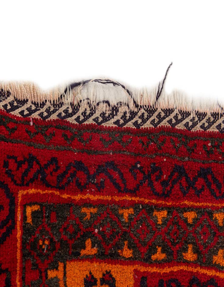 Detail image of 3' x 5' 1  Hand Knotted Afghan Ersari Wool Rug