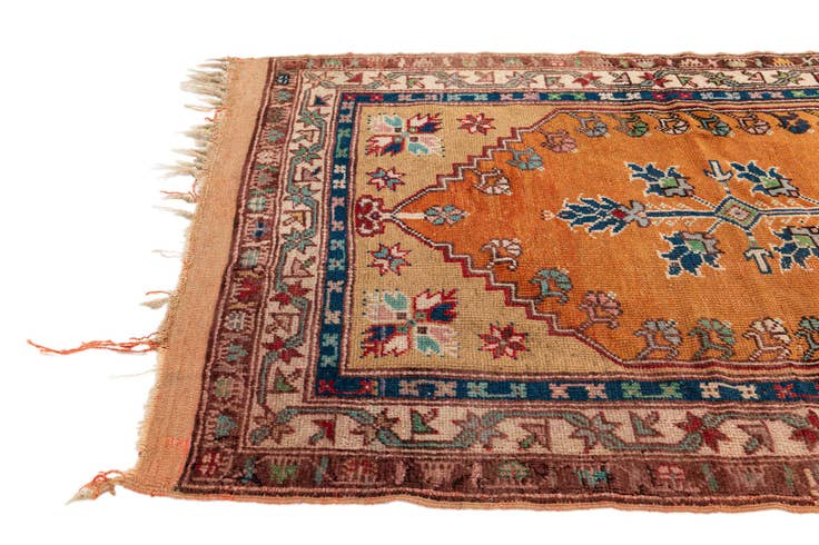 Detail image of 2' 10 x 3' 10 Hand Knotted Anatolian Wool Rug