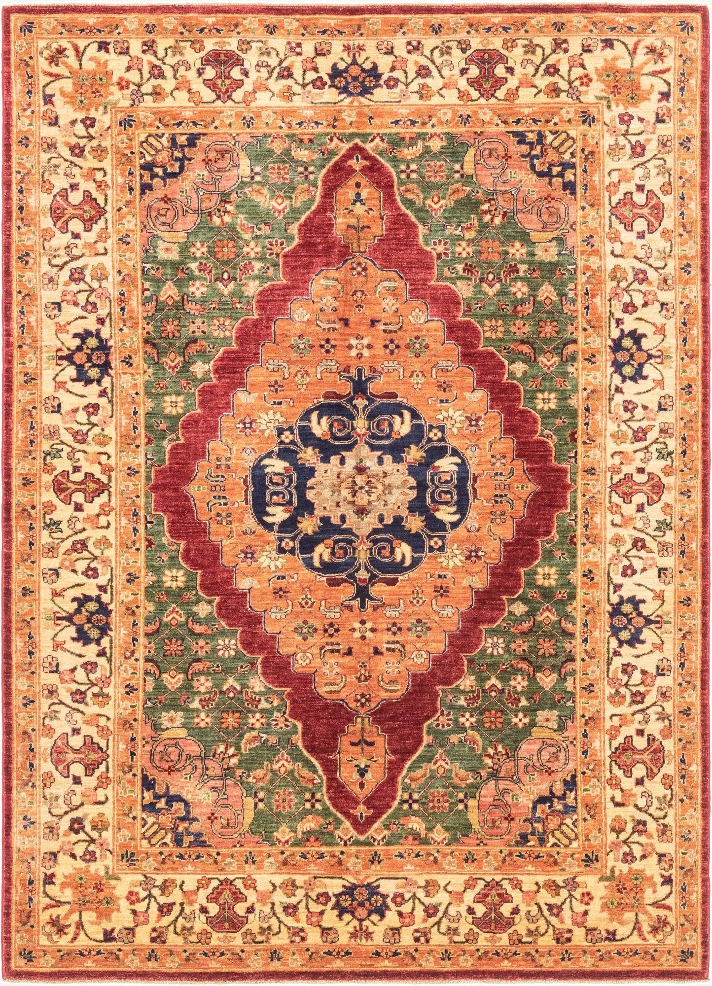 5' 10 x 8' 2  Hand Knotted Ariana Ziegler Rug