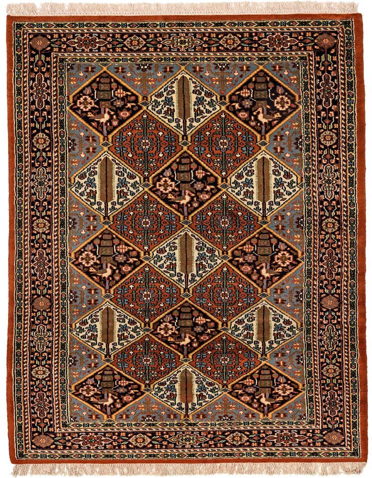 Detail image of 5' x 9' 4 Hand Knotted Bakhtiar Wool Rug