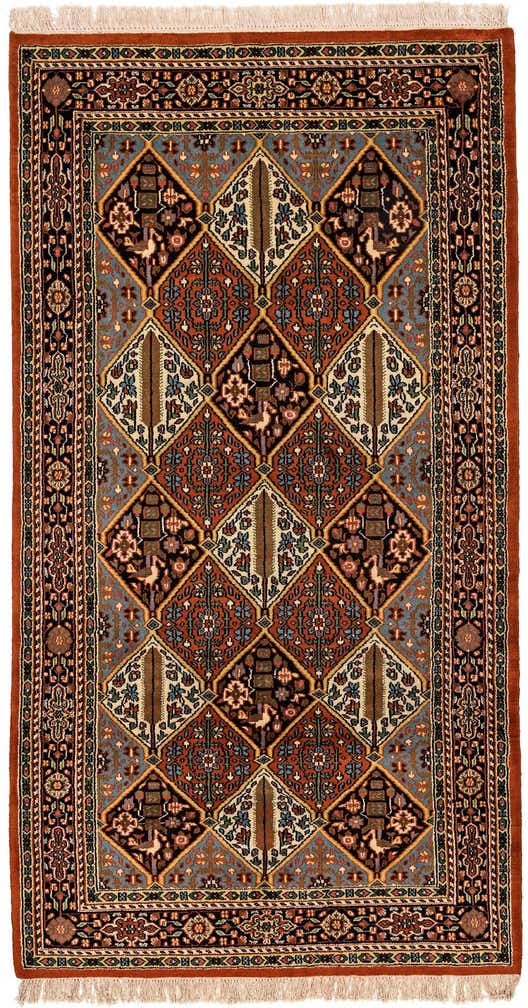 5' x 9' 4 Hand Knotted Bakhtiar Wool Rug