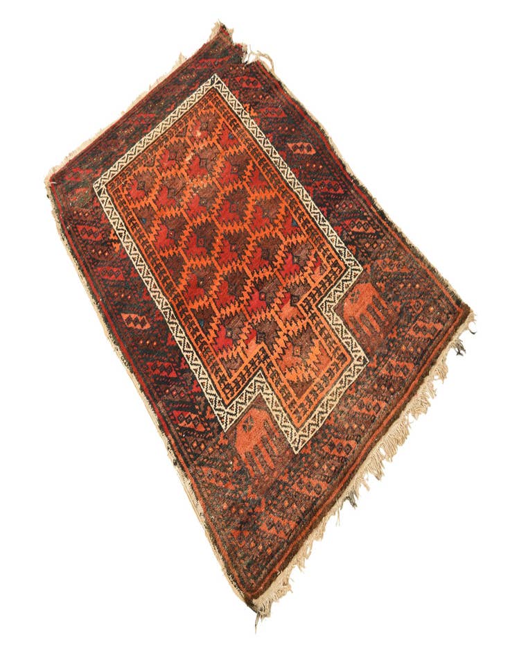 Detail image of 2' 8 x 3' 10  Hand Knotted Bakhtiar Persian Wool Rug