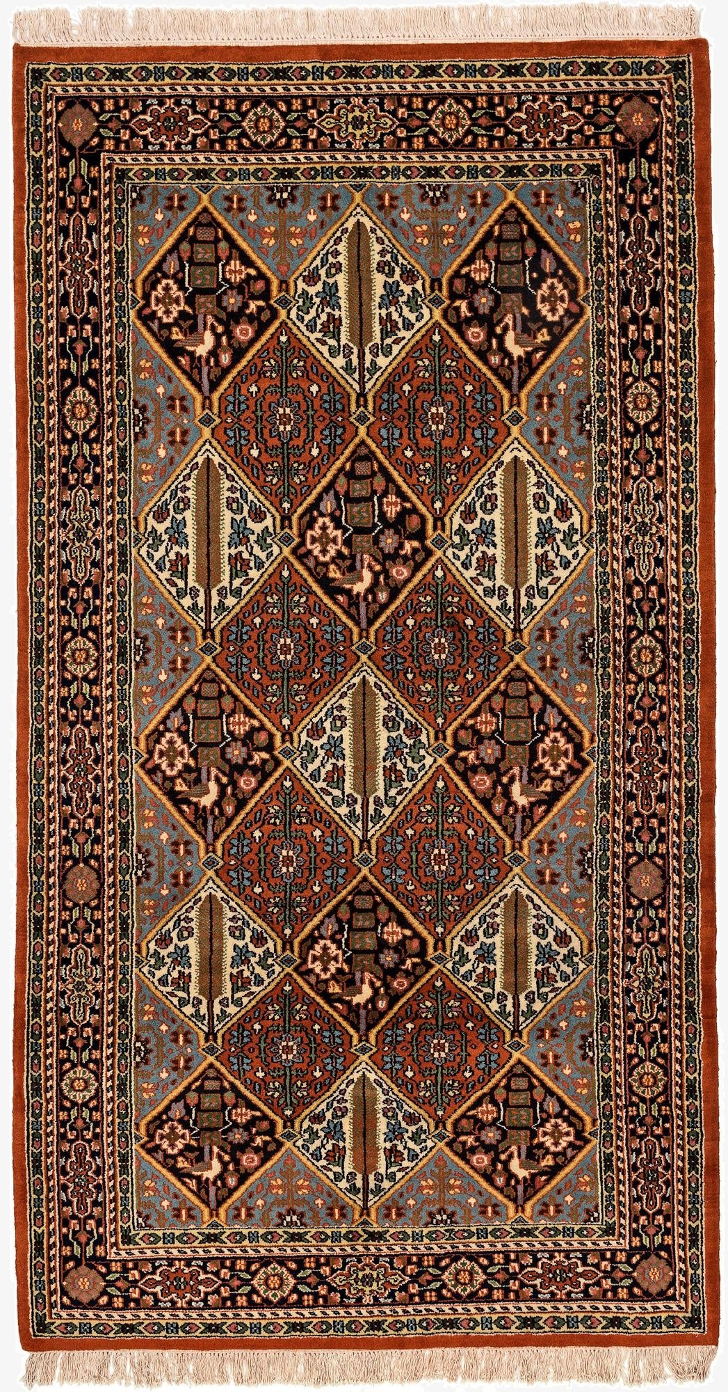 5' x 9' 4  Hand Knotted Bakhtiar Wool Rug