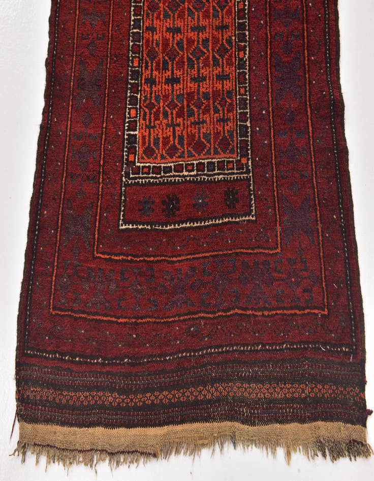 Detail image of 2' 8 x 4' Hand Knotted Balouch Persian Wool Rug