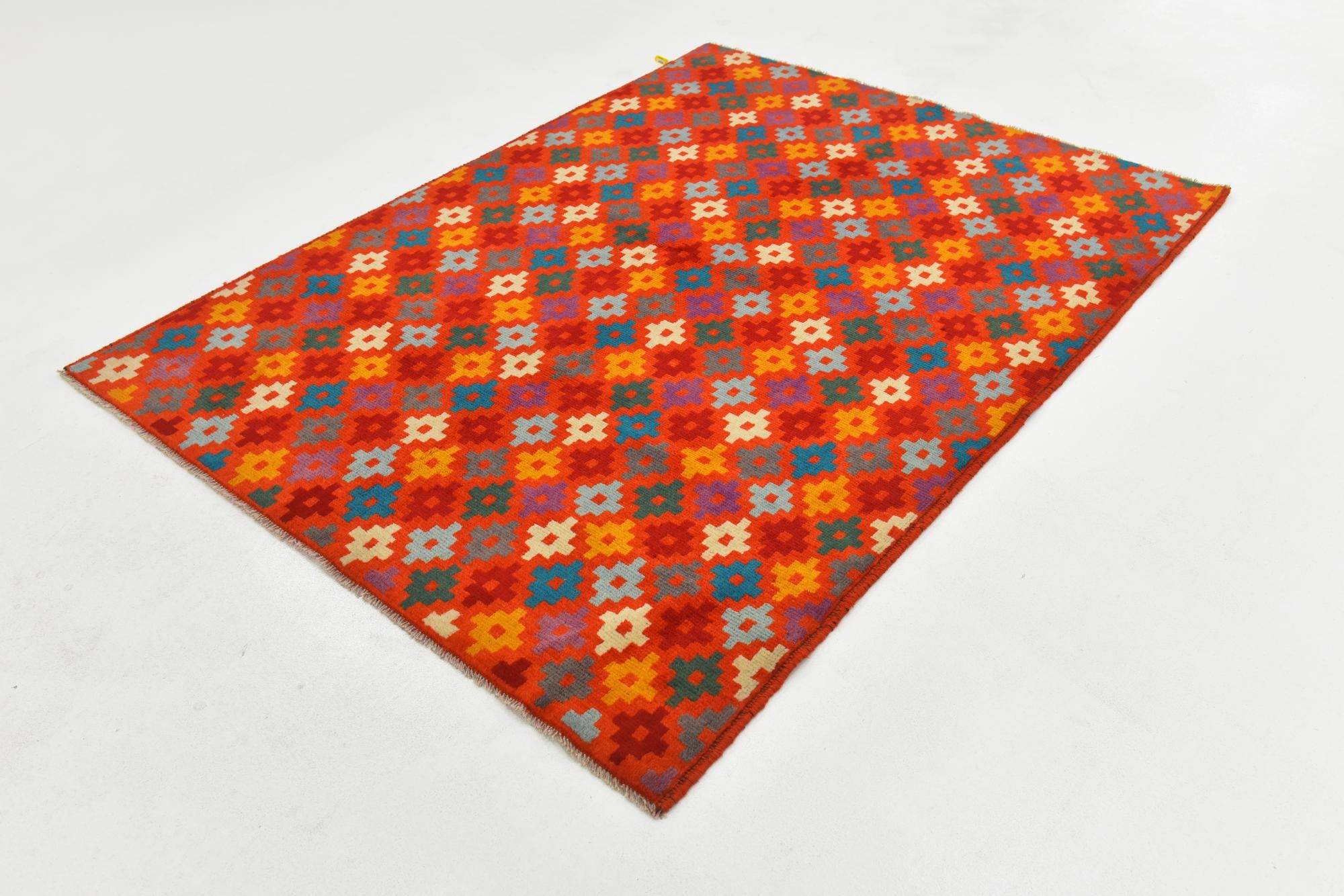 4' 11 x 6' 6 Hand Knotted Balouch Wool Rug