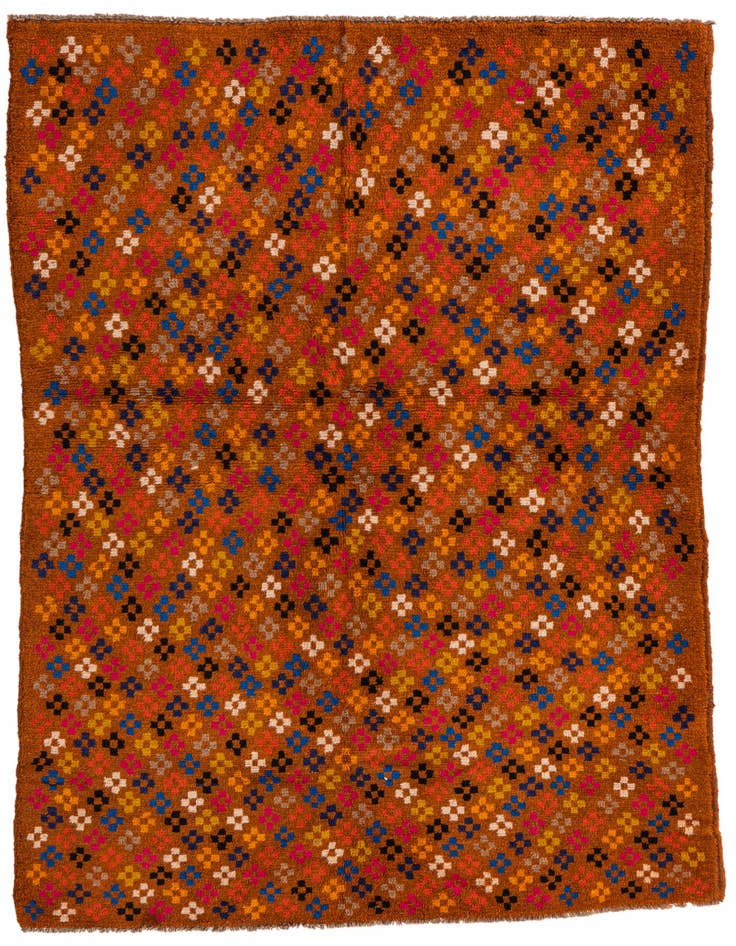 Detail image of 3' 10 x 5' 8 Hand Knotted Balouch Wool Rug