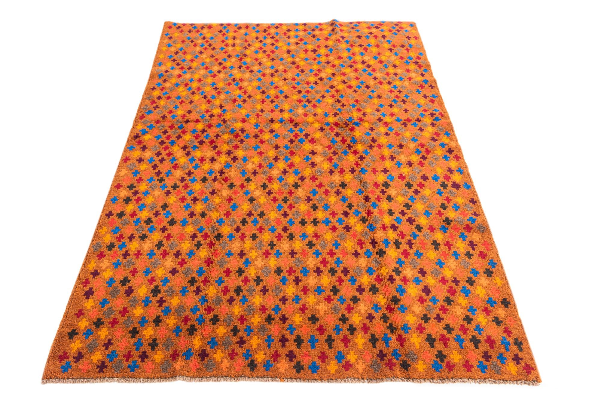 4' x 6' Hand Knotted Balouch Wool Rug