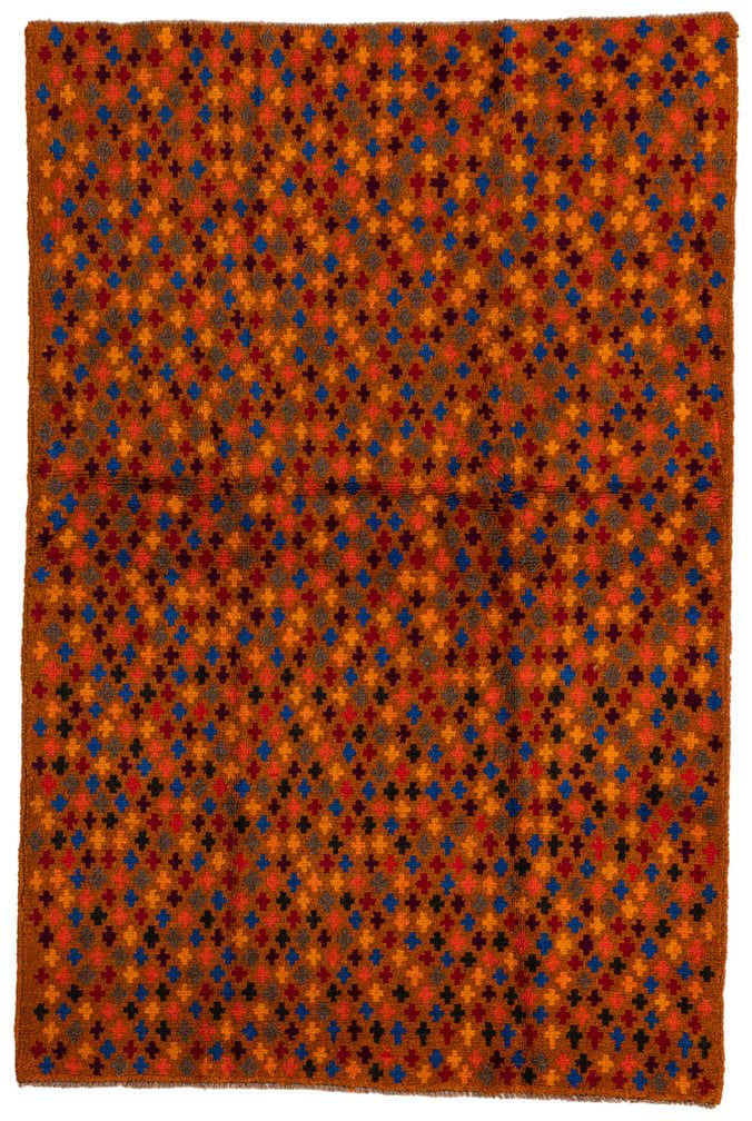4' x 6' Hand Knotted Balouch Wool Rug