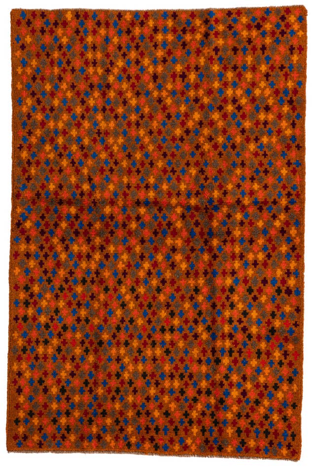 Detail image of 4' x 6' Hand Knotted Balouch Wool Rug