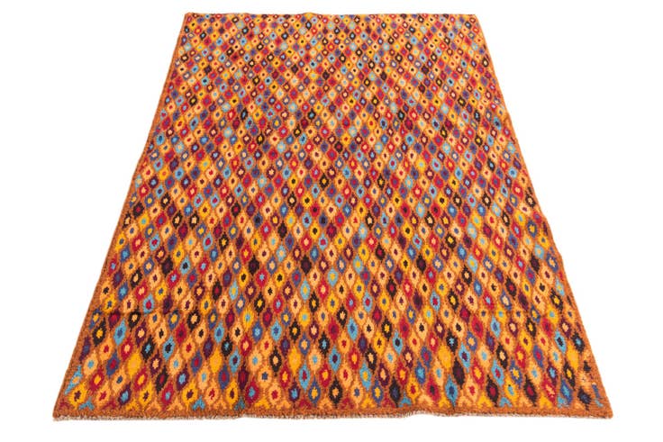 Detail image of 4' x 5' 10 Hand Knotted Balouch Wool Rug