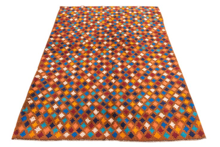 Detail image of 4' 1 x 6' Hand Knotted Balouch Wool Rug