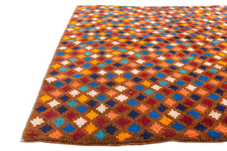 Detail image of 4' 1 x 6' Hand Knotted Balouch Wool Rug