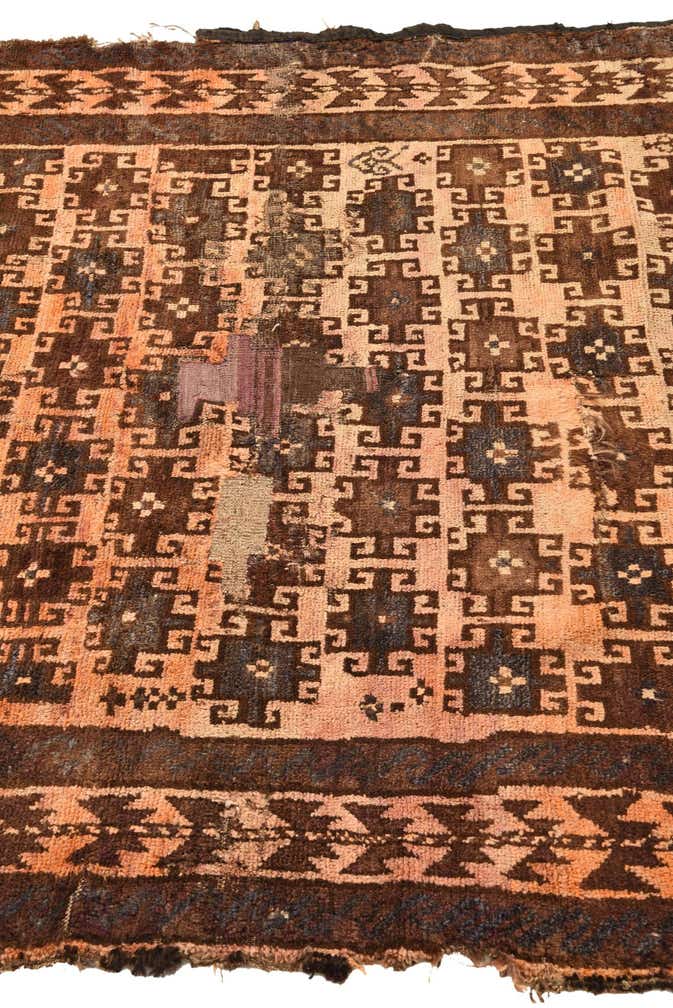 4' 7 x 6' 7 Hand Knotted Balouch Persian Wool Rug