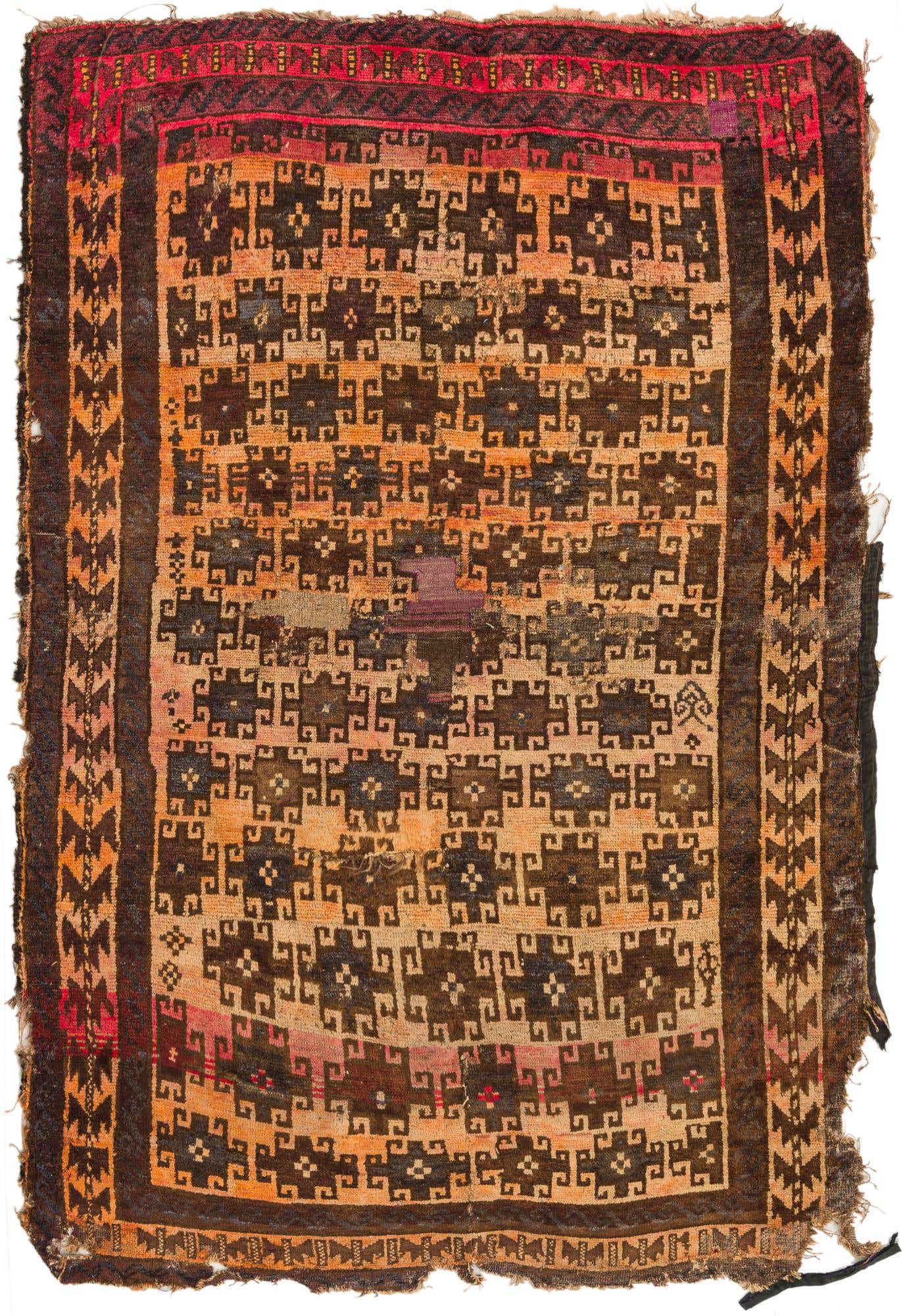 4' 7 x 6' 7 Hand Knotted Balouch Persian Wool Rug
