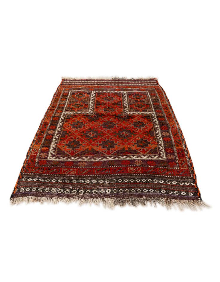 Detail image of 3' 1 x 4' 5  Hand Knotted Balouch Persian Wool Rug