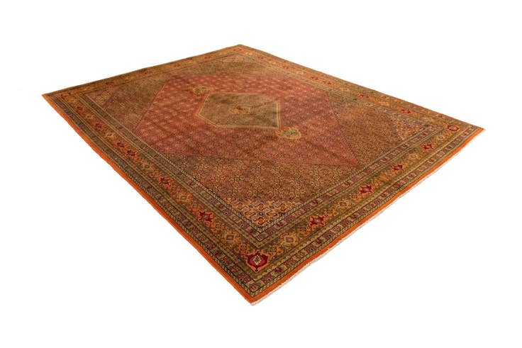 Detail image of 9' 7 x 12' 3 Hand Knotted Bidjar Persian Wool Rug