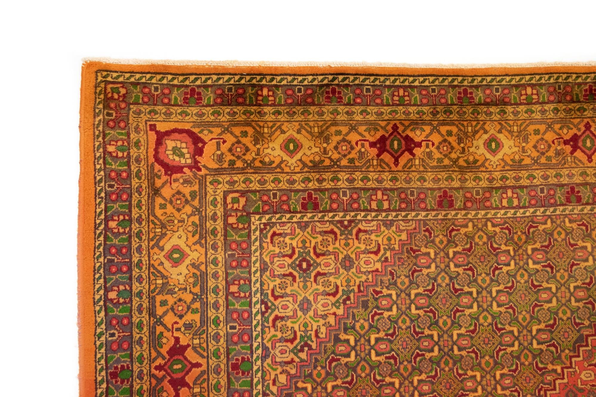 9' 7 x 12' 3 Hand Knotted Bidjar Persian Wool Rug