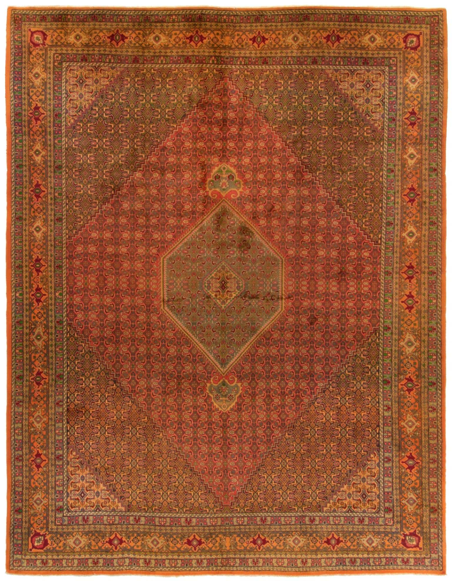9' 7 x 12' 3 Hand Knotted Bidjar Persian Wool Rug