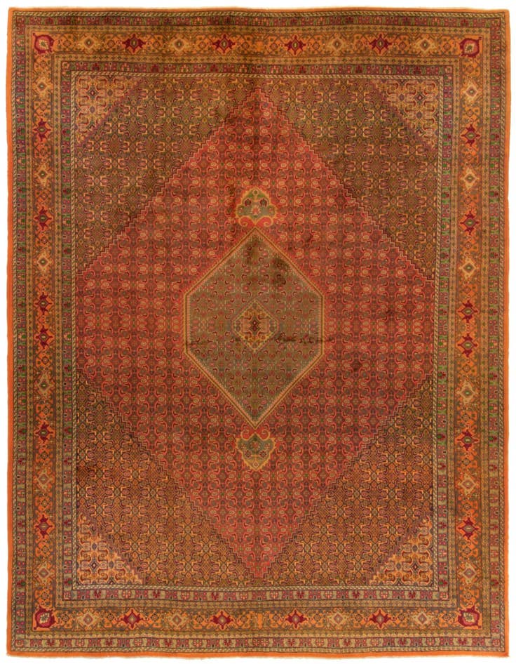 Detail image of 9' 7 x 12' 3 Hand Knotted Bidjar Persian Wool Rug