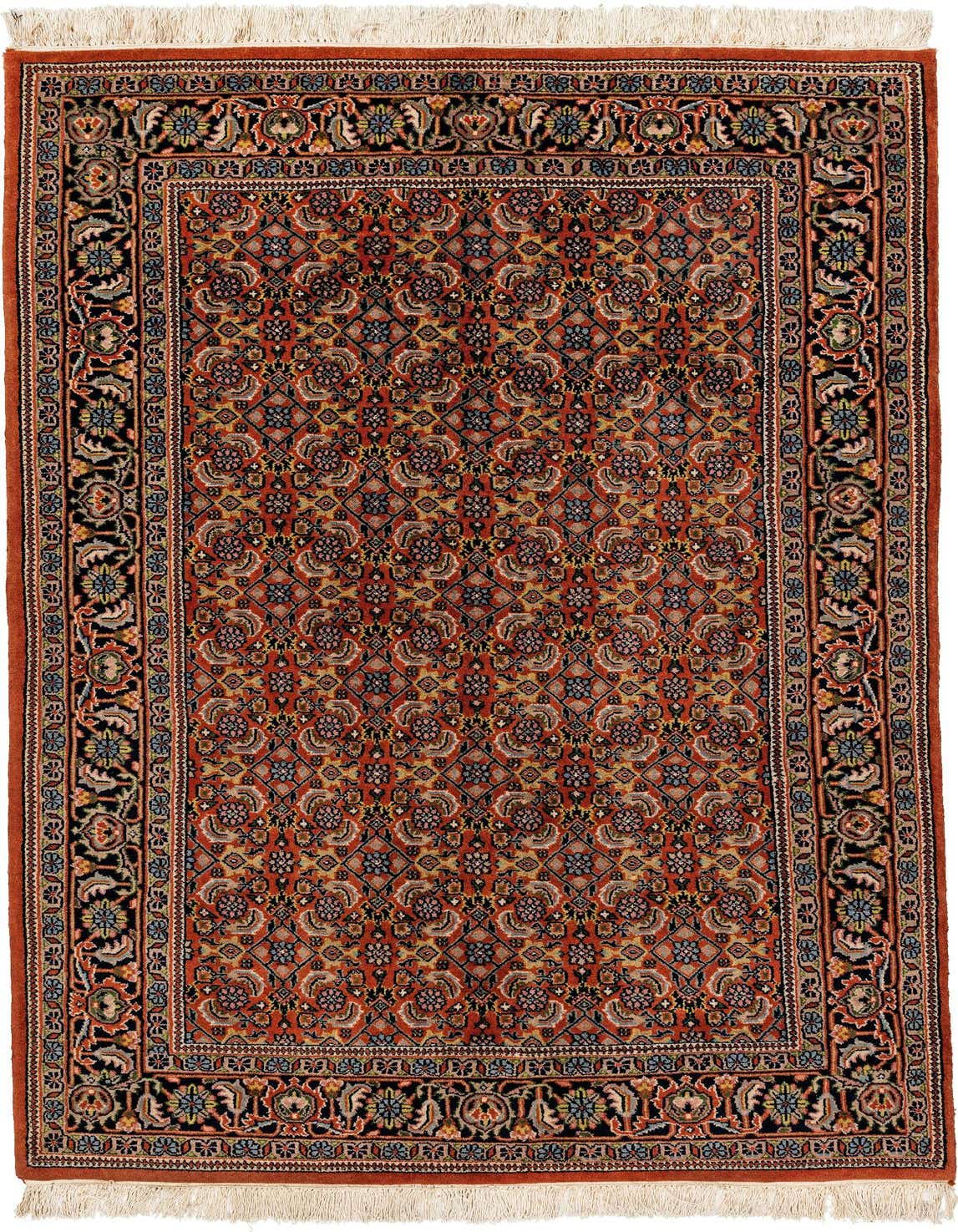 4' x 6' 7 Hand Knotted Bidjar Oriental Wool Rug