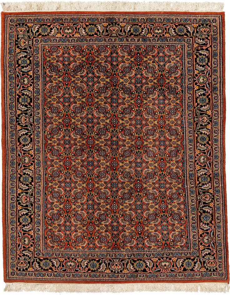 Detail image of 4' x 6' 7 Hand Knotted Bidjar Oriental Wool Rug