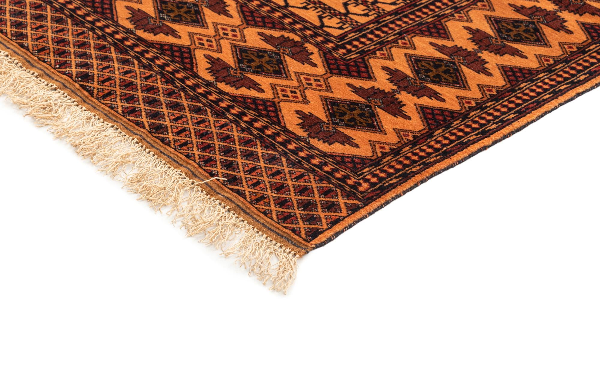 4' 2 x 6' 3 Hand Knotted Bokhara Oriental Wool Rug