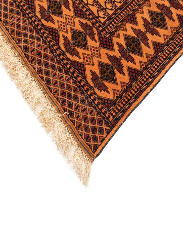 Detail image of 4' 2 x 6' 3  Hand Knotted Bokhara Oriental Wool Rug