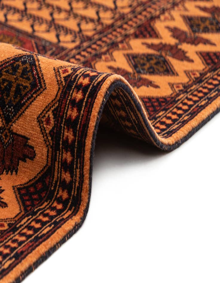 Detail image of 4' 2 x 6' 3  Hand Knotted Bokhara Oriental Wool Rug