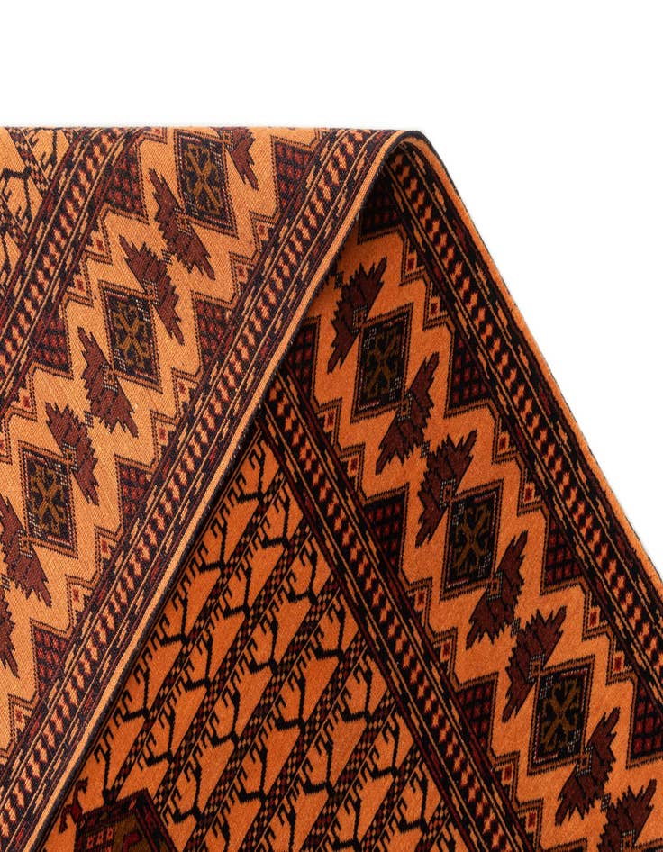 Detail image of 4' 2 x 6' 3  Hand Knotted Bokhara Oriental Wool Rug