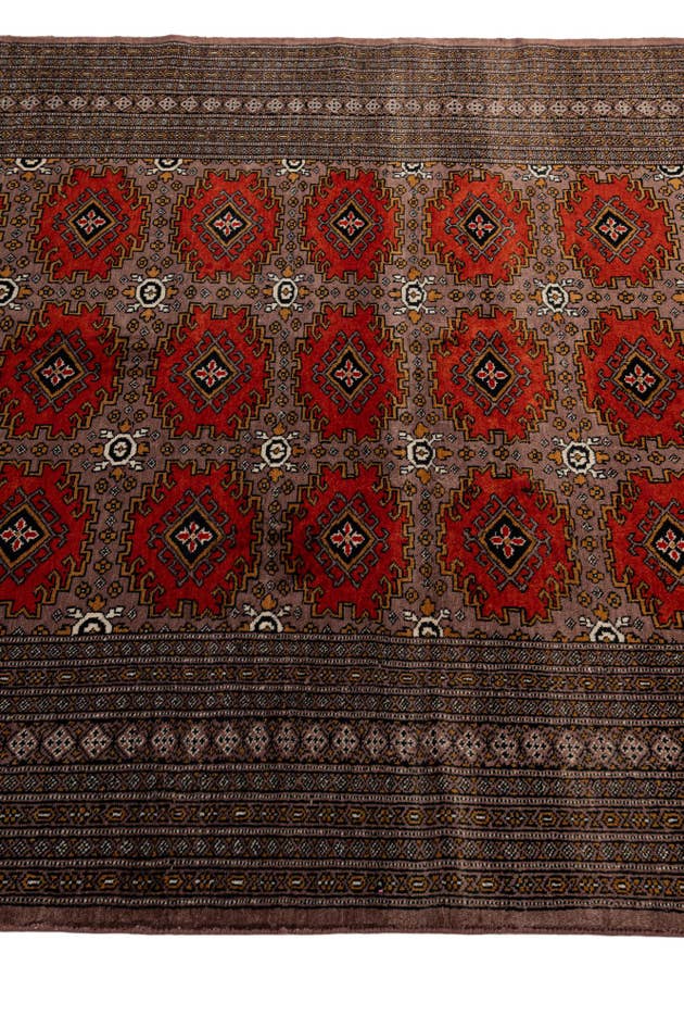 Detail image of 5' 3 x 7' 11 Hand Knotted Bokhara Oriental Wool Rug