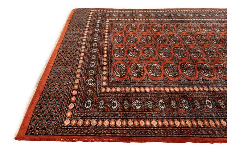 Detail image of 6' 1 x 8' 8 Hand Knotted Bokhara Oriental Wool Rug