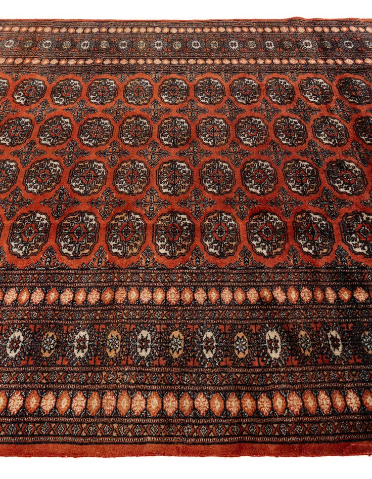 Detail image of 6' 1 x 8' 8 Hand Knotted Bokhara Oriental Wool Rug