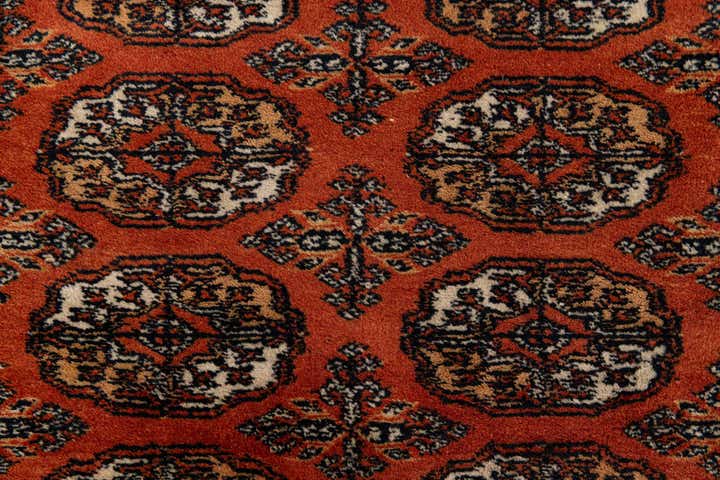 6' 1 x 8' 8 Hand Knotted Bokhara Oriental Wool Rug