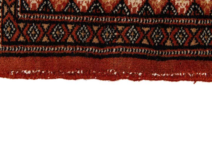6' 1 x 8' 8 Hand Knotted Bokhara Oriental Wool Rug