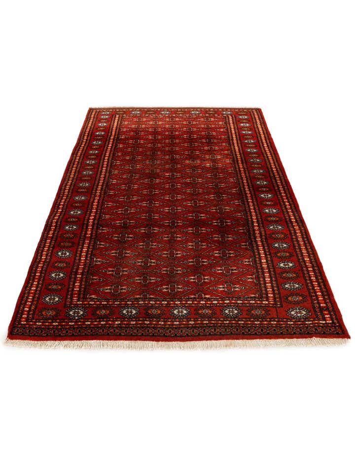 4' 1 x 6' 2 Hand Knotted Bokhara Oriental Wool Rug