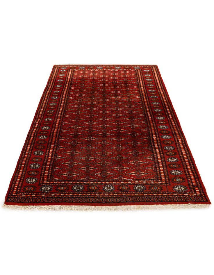 Detail image of 4' 1 x 6' 2 Hand Knotted Bokhara Oriental Wool Rug