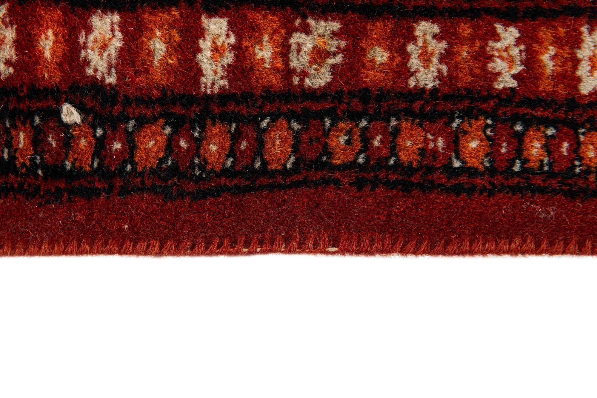 4' 1 x 6' 2 Hand Knotted Bokhara Oriental Wool Rug