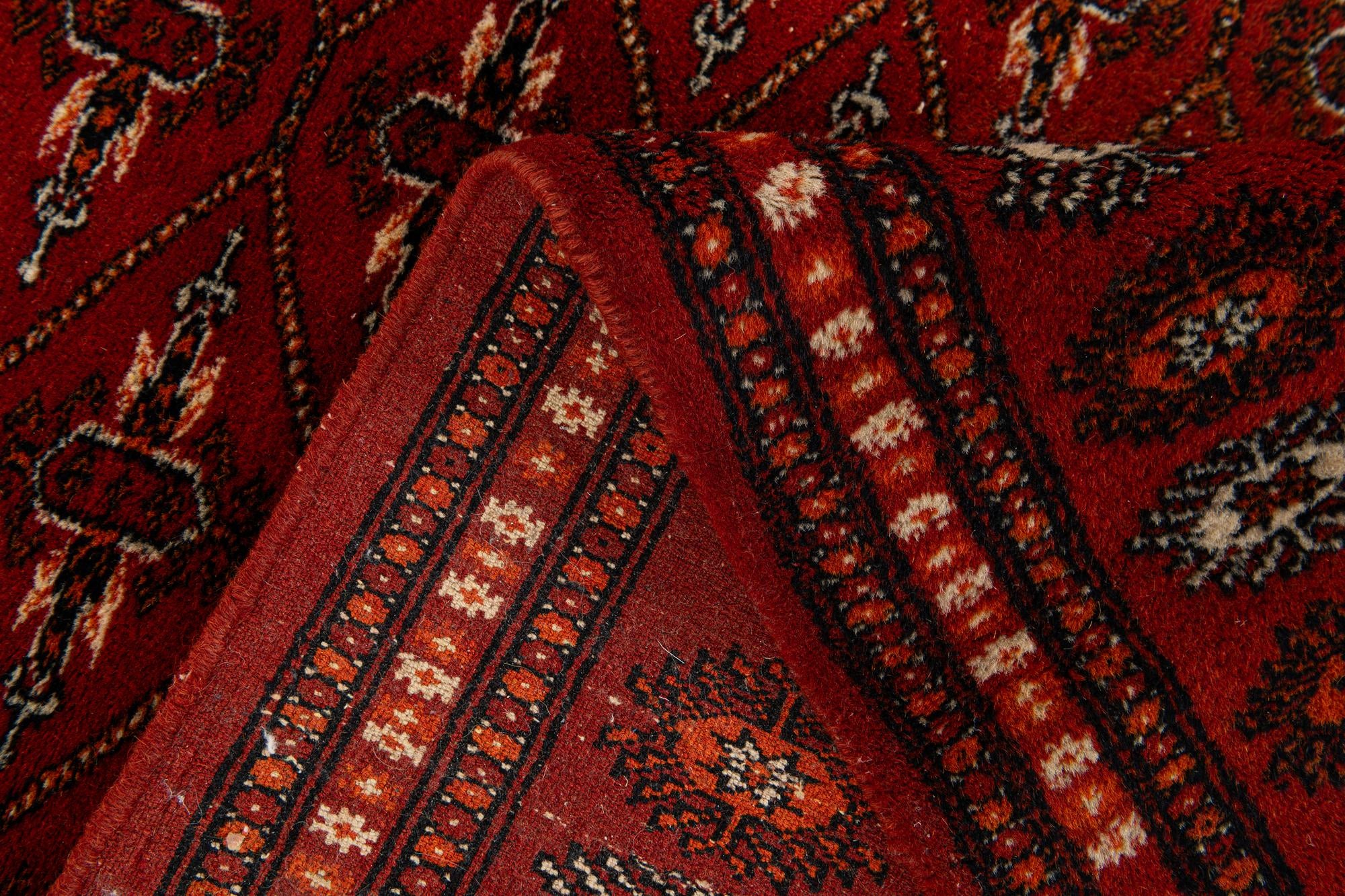 4' 1 x 6' 2 Hand Knotted Bokhara Oriental Wool Rug