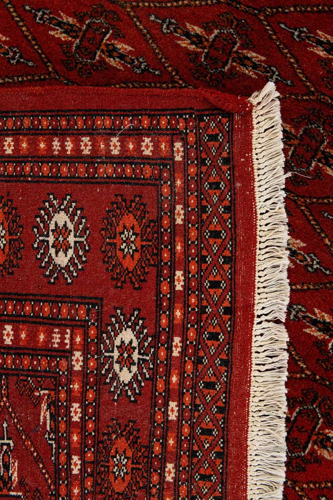 4' 1 x 6' 2 Hand Knotted Bokhara Oriental Wool Rug