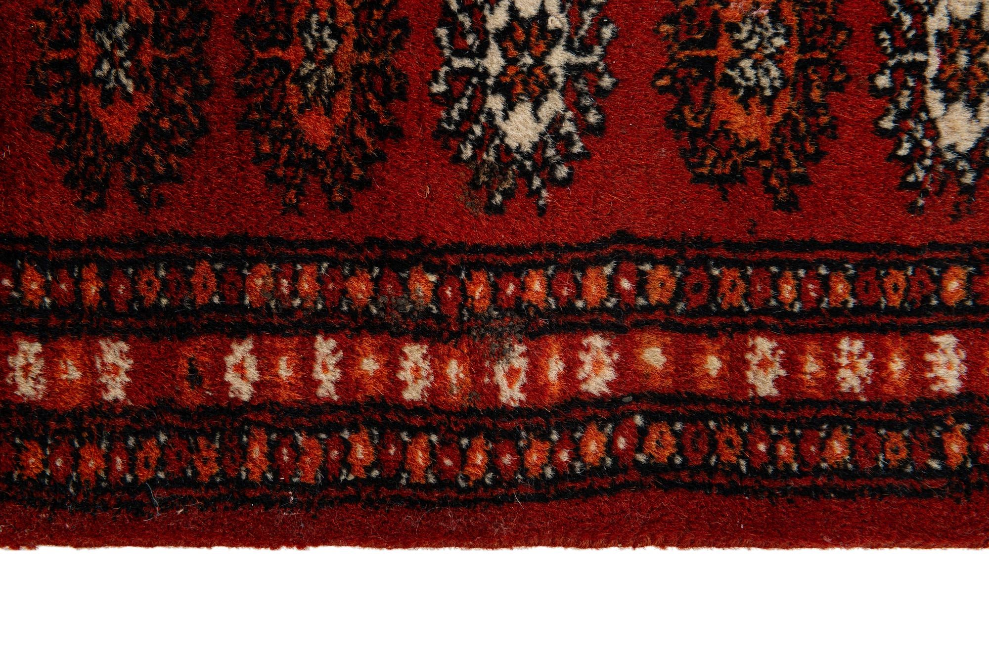 4' 1 x 6' 2 Hand Knotted Bokhara Oriental Wool Rug