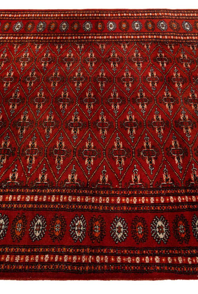 4' 1 x 6' 2 Hand Knotted Bokhara Oriental Wool Rug