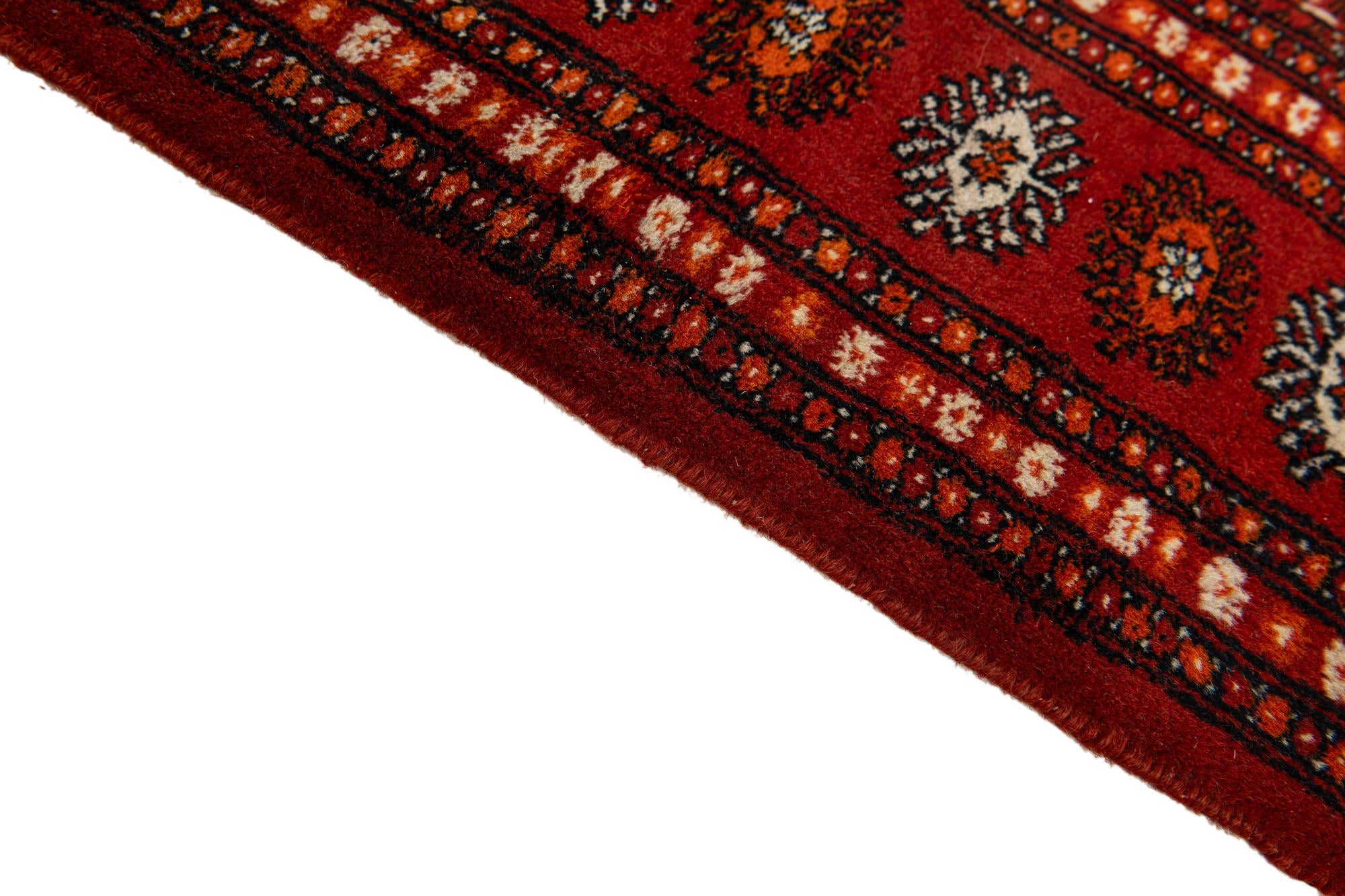 4' 1 x 6' 2 Hand Knotted Bokhara Oriental Wool Rug