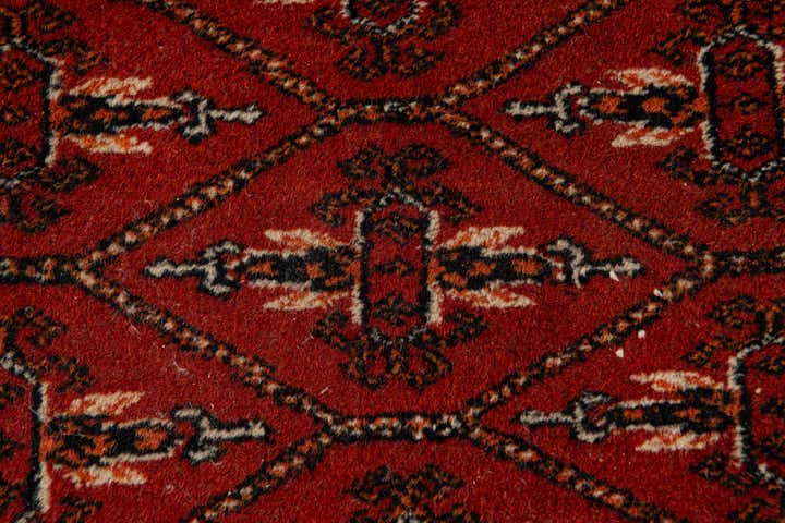 4' 1 x 6' 2 Hand Knotted Bokhara Oriental Wool Rug