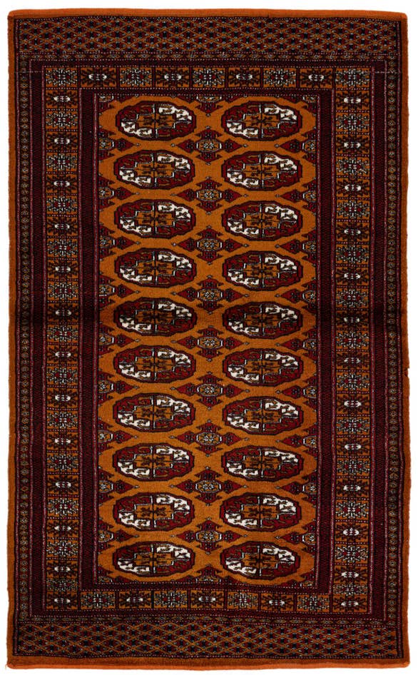 Detail image of 3' 1 x 5' 2 Hand Knotted Bokhara Oriental Wool Rug