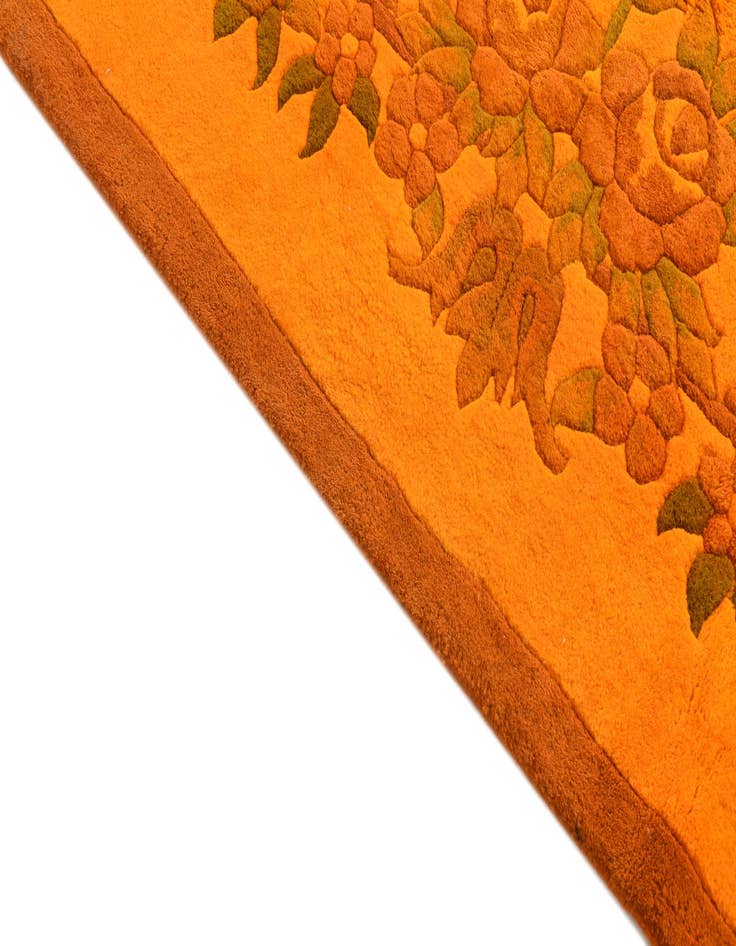 Detail image of 7' 9 x 9' 9  Hand Knotted Carved Pekin Wool Rug