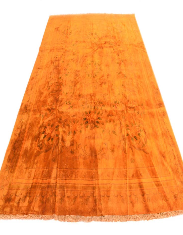 Detail image of 8' x 10' 1  Hand Knotted Carved Pekin Wool Rug