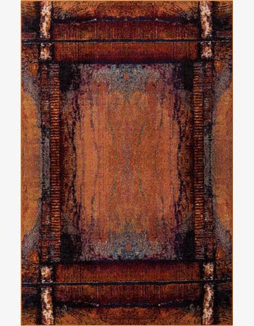 Orange Washable Casablanca Rug