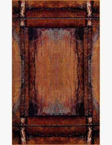 Orange Washable Casablanca Rug