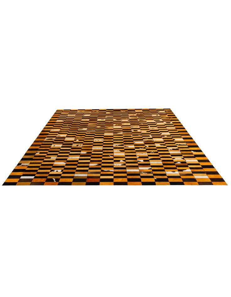 Detail image of 8' 1 x 9' 11 Cowhide - Patchwork Rug